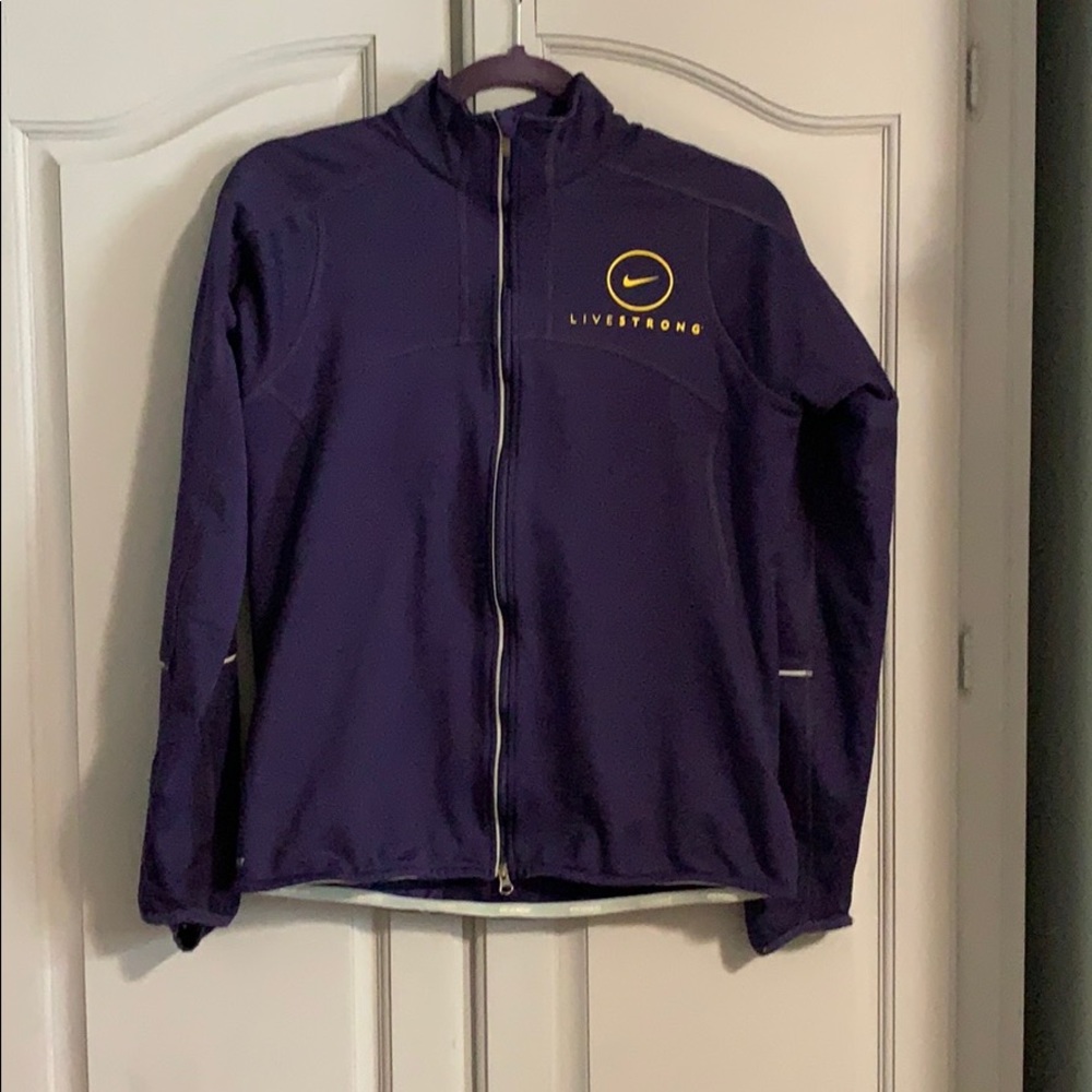 Purple live strong Nike Running jacket